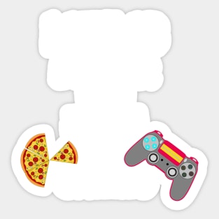 My Life is Better with Pizza and Gaming. Sticker